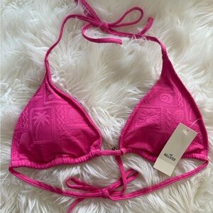 Hollister Vibrant Pink Triangle Swim Top
